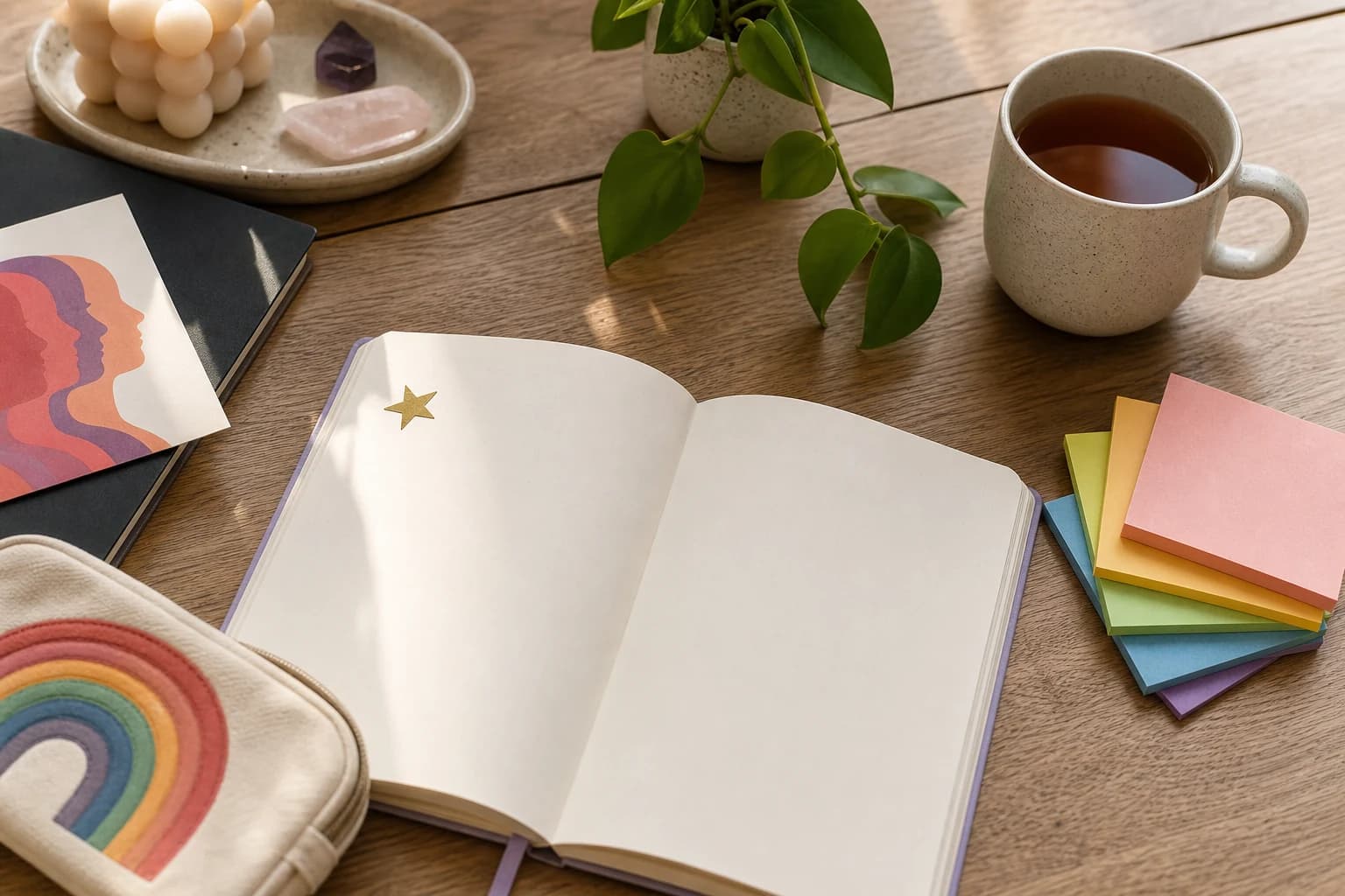 Notebook with gold star