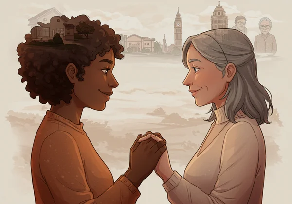Two women envisioning a shared future together.