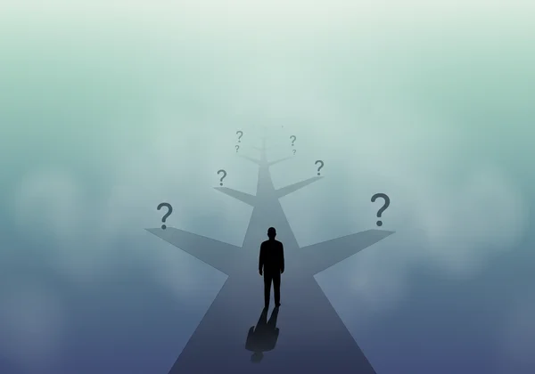 Person on path of self-discovery, questioning identity