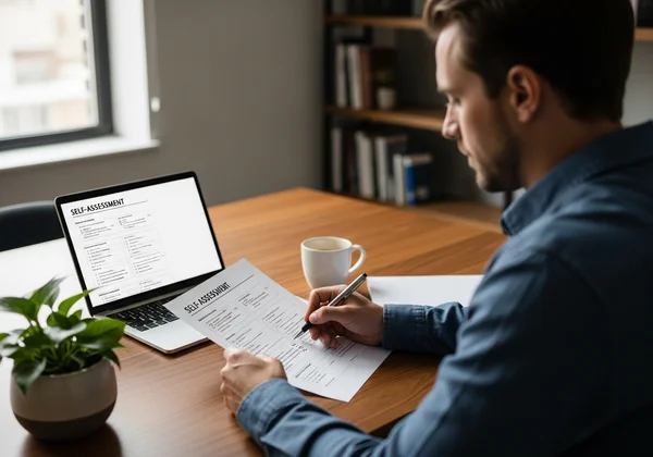 Person completing self assessment form